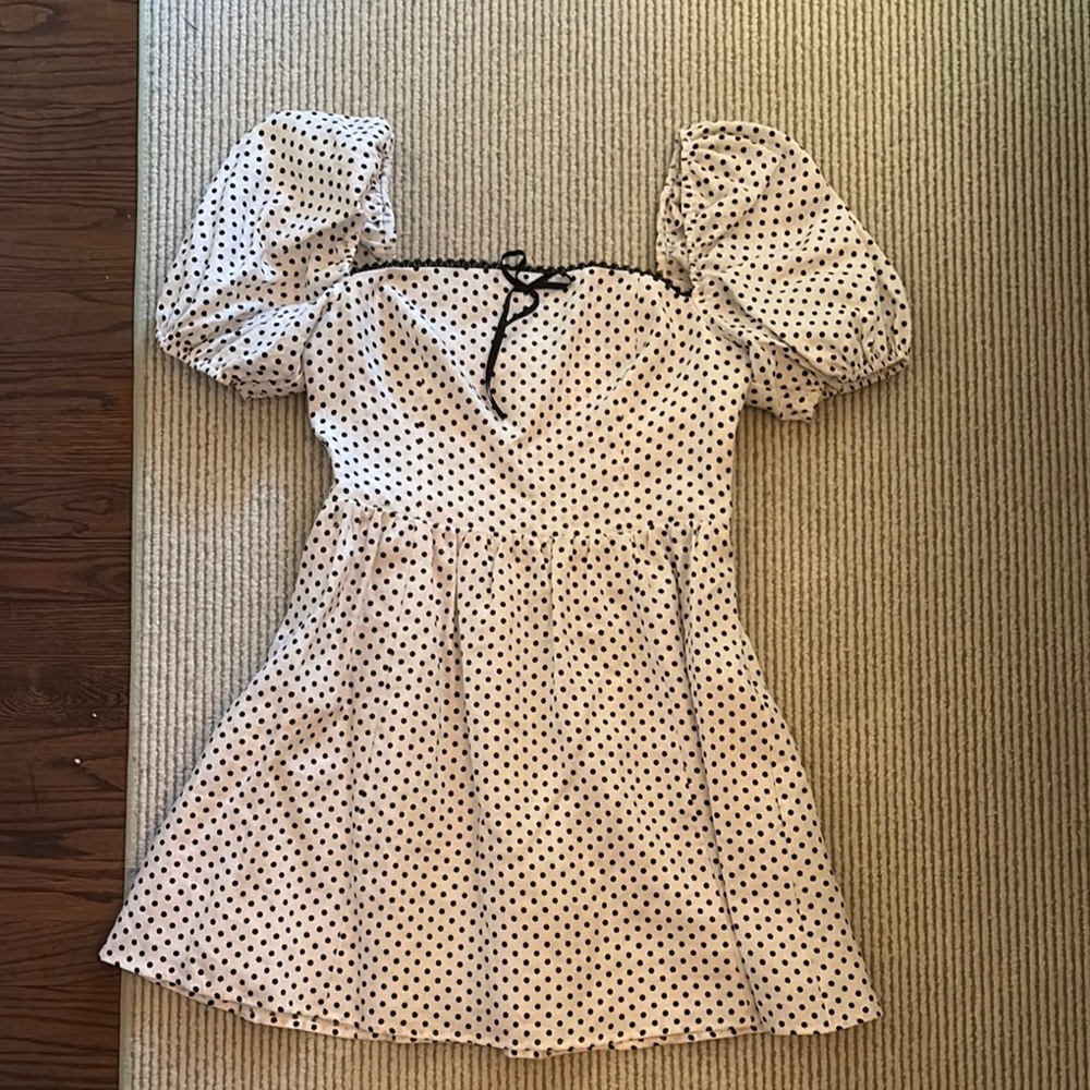 Reformation Malvina Polka Dot Mini Dress sz 10